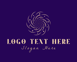 Heavens - Spiral Galaxy Stars logo design