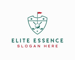 Sports Golf Course Shield  Logo
