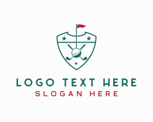 Golf - Sports Golf Course Shield logo design