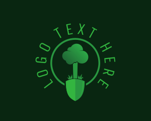 Lawn Care - Tree Planting Trowel logo design