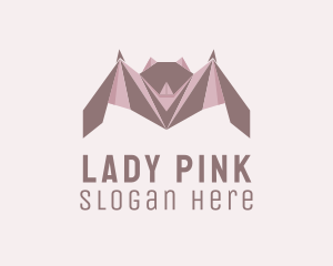 Geometric Bat Origami  Logo