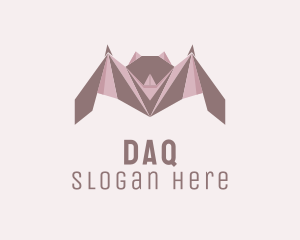 Geometric Bat Origami  Logo
