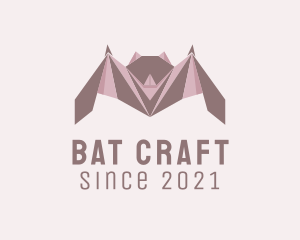 Geometric Bat Origami  logo design