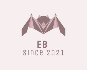 Etsy - Geometric Bat Origami logo design