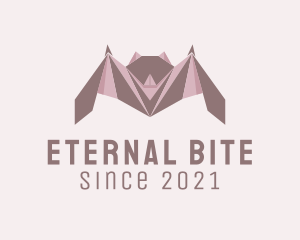 Geometric Bat Origami  logo design