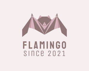 Wallpaper - Geometric Bat Origami logo design