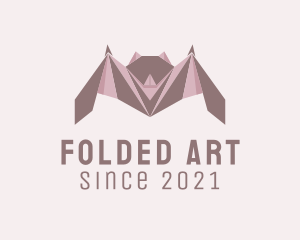 Geometric Bat Origami  logo design