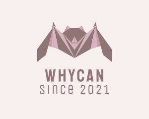 Etsy Store - Geometric Bat Origami logo design