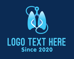 Pulmonology - Respiratory Lung Check Up logo design