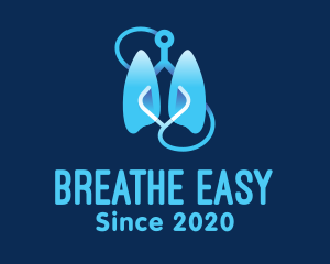 Emphysema - Respiratory Lung Check Up logo design
