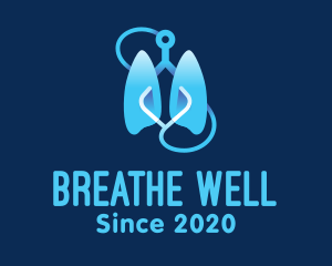 Asthma - Respiratory Lung Check Up logo design