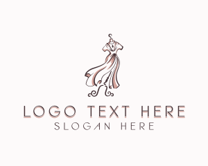 Mannequin - Fashion Stylist Gown logo design