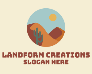 Desert Dunes Landscape  logo design