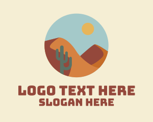 View - Desert Dunes Landscape logo design