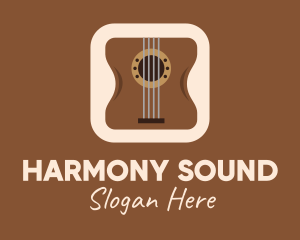 Acoustic - Acoustic Guitar Mobile Application logo design