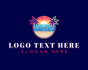 Vacation - Sunset Beach Resort logo design