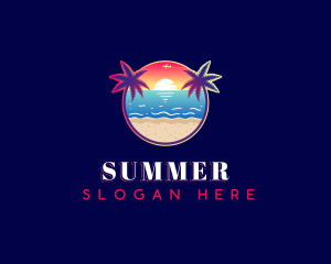 Sunset Beach Resort logo design