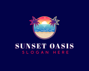 Sunset Beach Resort logo design