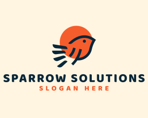 Sun Sparrow Swift logo design