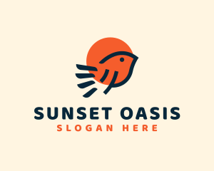 Sun Sparrow Swift logo design