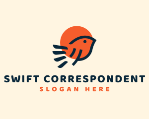 Sun Sparrow Swift logo design