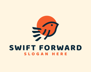 Sun Sparrow Swift logo design