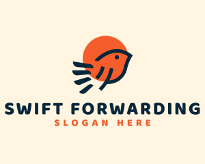 Sun Sparrow Swift logo design