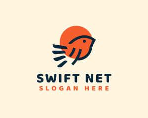 Sun Sparrow Swift logo design