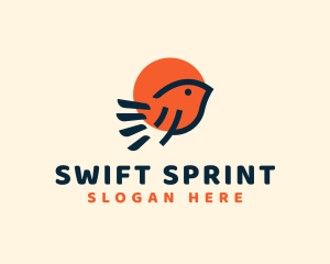 Sun Sparrow Swift logo design