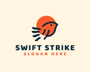 Sun Sparrow Swift logo design