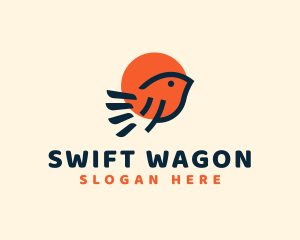 Sun Sparrow Swift logo design