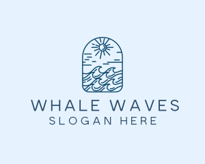 Ocean Beach Wave  logo design