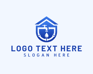 Drainage Faucet Plumbing Logo