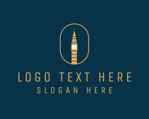 Gold Tower - Wristwatch Clock Tower logo design