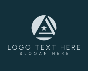 Geometric Startup Star Letter A logo design
