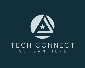 Geometric Startup Star Letter A Logo
