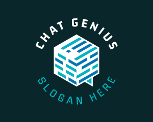 Chatbot - Tech Chat Bubble logo design