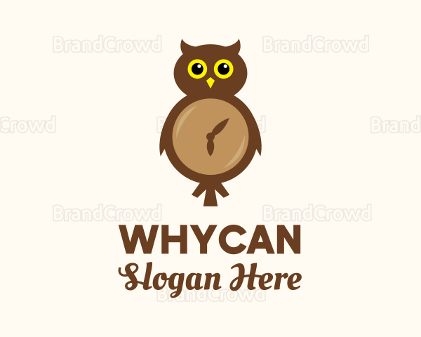 Owl Wall Clock Logo