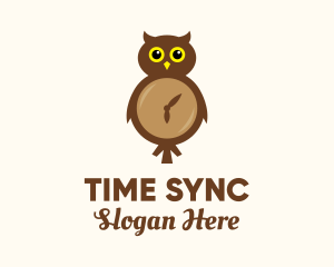 Owl Wall Clock logo design