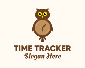 Owl Wall Clock logo design