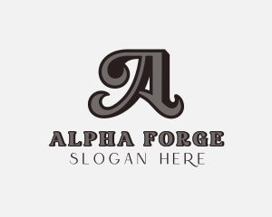 Upscale Elegant Boutique Letter A logo design