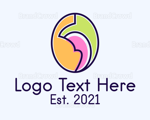 Colorful Abstract Egg Logo