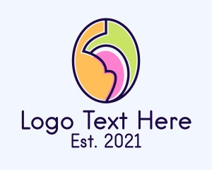 Kinder - Colorful Abstract Egg logo design