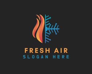 Hot & Cold Ventilation logo design