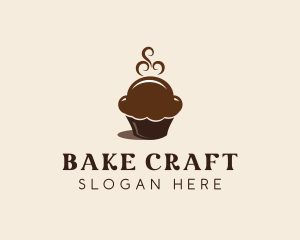 Chocolate Cupcake Pastry logo design