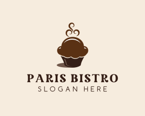 Chocolate Cupcake Pastry logo design