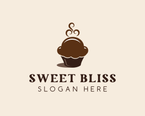 Chocolate Cupcake Pastry logo design