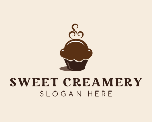 Chocolate Cupcake Pastry logo design