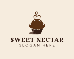 Chocolate Cupcake Pastry logo design