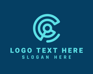 Online - Online Network Letter C logo design
